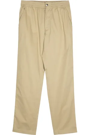 Maison Kitsuné Pantalones ajustados con logo bordado