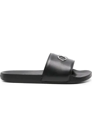 Calvin Klein Chanclas abiertas con placa del logo