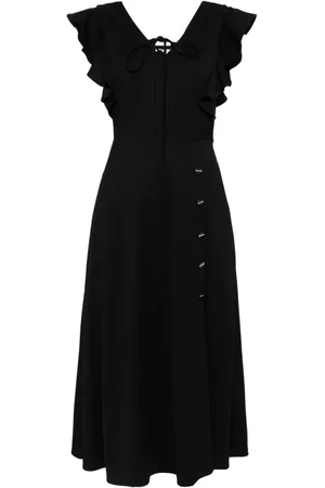 B+AB Vestido midi con cuello en V