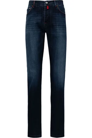 Kiton Vaqueros rectos con logo bordado