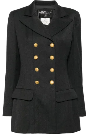 CHANEL Blazer con doble botonadura 1996