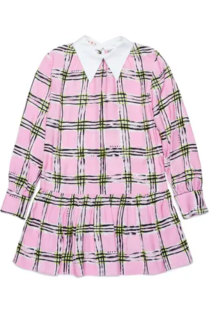 Marni Vestido a cuadros con pliegues