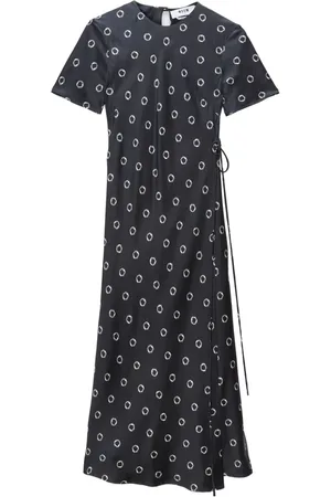 Msgm Vestido largo con estampado gráfico