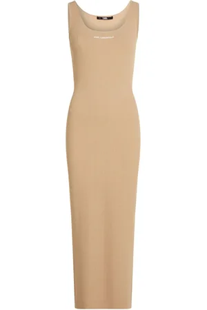 Karl Lagerfeld Vestido midi de canalé