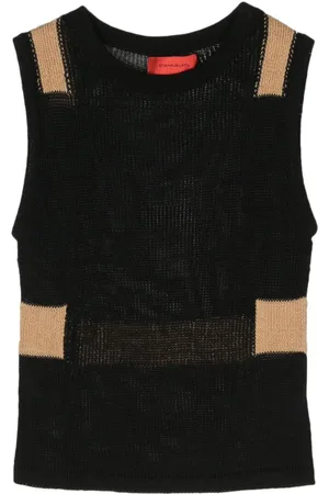 ECKHAUS LATTA Top de punto con diseño colour block