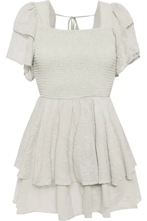 B+AB Vestido con cuello cuadrado