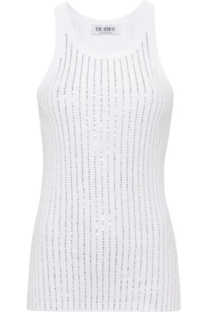 The Attico Top con apliques de strass