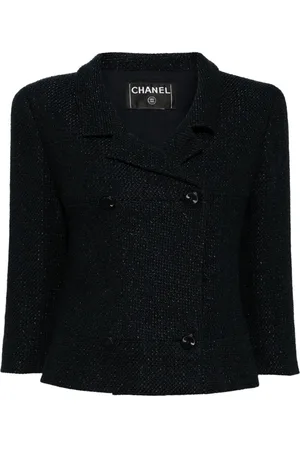 CHANEL Chaqueta de tweed con doble botonadura 2001