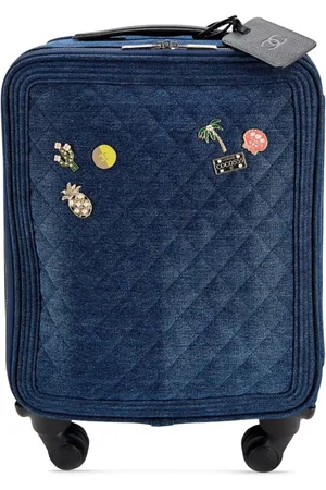 CHANEL Maleta vaquera con acolchado de rombos 2017