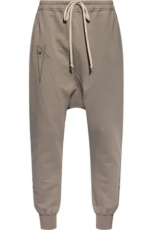 Rick Owens Pantalones de chándal con logo bordado
