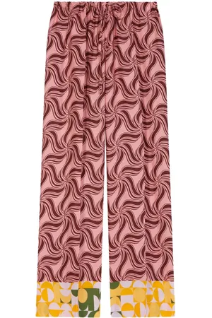 DRIES VAN NOTEN Pantalones anchos con estampado arremolinado
