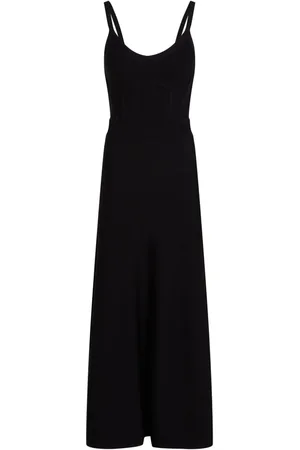 Karl Lagerfeld Vestido midi de punto con tiras cruzadas