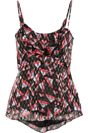 Isabel Marant Top sin mangas Kalisia con estampado geométrico