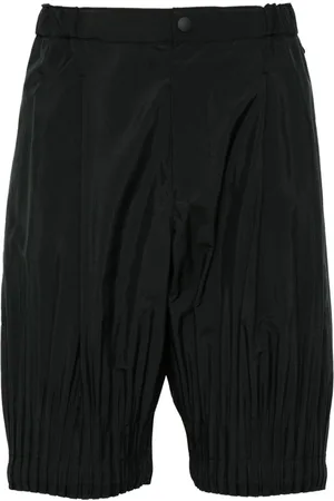 Issey Miyake Bermudas Cascade con detalles plisados