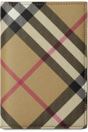 Burberry Funda para pasaporte a cuadros