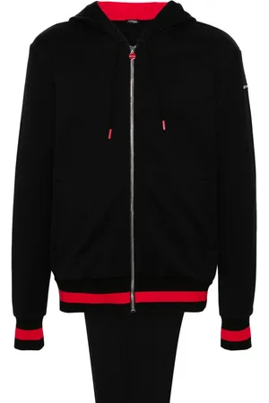 Kiton Chándal con capucha y logo bordado