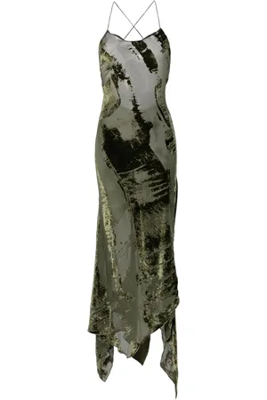 Roberto Cavalli Vestido largo de terciopelo