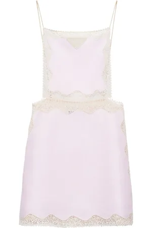 Prada Vestido corto con ribete de encaje