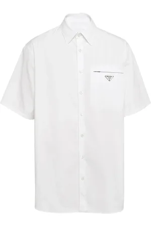 Prada Camisa con logo triangular