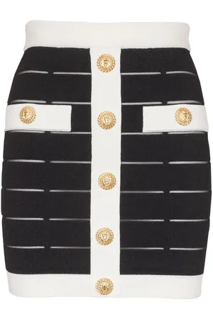 Balmain Falda corta con detalle de botones