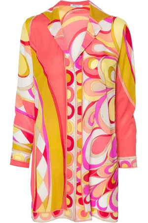 PUCCI Pre-Owned Camisa de gasa con estampado geométrico 2000