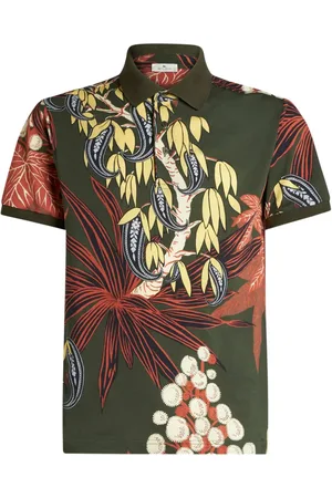 Etro Polo con hojas estampadas