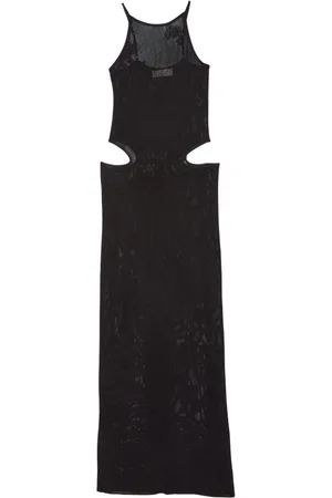 FLEUR DU MAL Vestido largo de punto calado con encaje