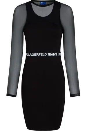 Karl Lagerfeld Minivestido con logo en la cinturilla