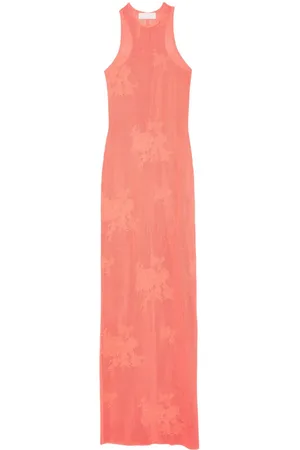 FLEUR DU MAL Vestido largo de punto calado con encaje