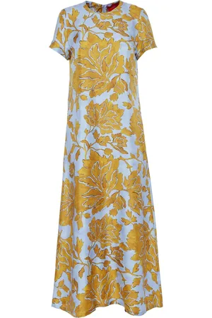 La DoubleJ Vestido largo con estampado floral