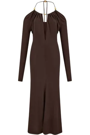 Salvatore Ferragamo Vestido largo con espalda descubierta