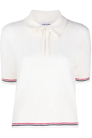 Thom Browne Camiseta con detalle de rayas RWB