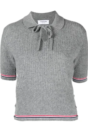 Thom Browne Camiseta con detalle de rayas RWB