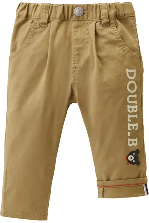 Miki House Pantalones rectos con logo estampado