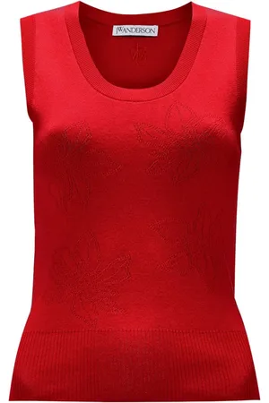 J.W.Anderson Top con motivo floral en jacquard