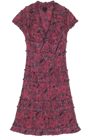 Fendi Vestido midi con volantes 2000