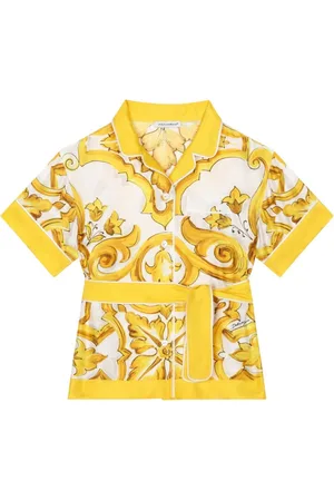 Dolce & Gabbana Camisa con motivo de mayólica