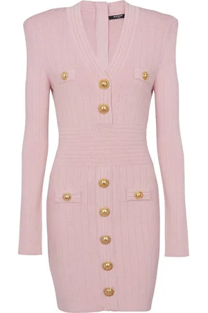 Balmain Vestido corto con botones
