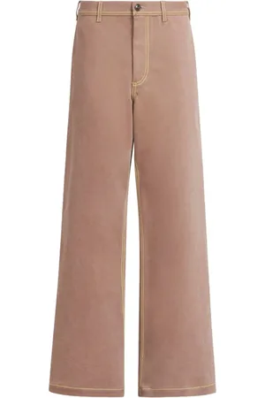Marni Pantalones anchos con costuras en contraste