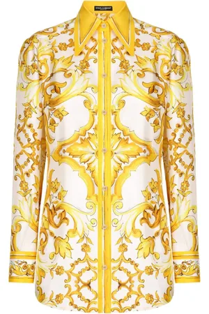 Dolce & Gabbana Camisa con motivo de mayólica