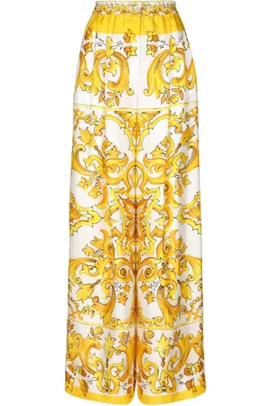 Dolce & Gabbana Pantalones anchos de seda