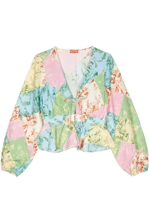 KITRI Blusa Irene con diseño patchwork