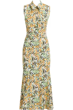 Marni Vestido camisero midi con estampado floral