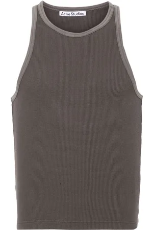 Acne Studios Top sin mangas de punto gofrado