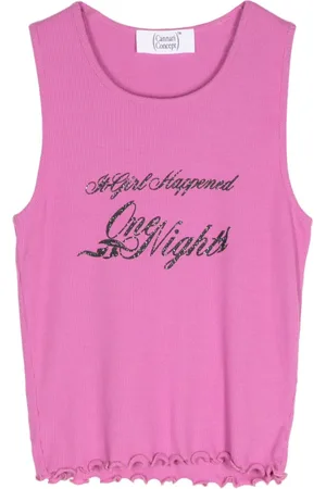 Cannari Concept Top con estampado de texto