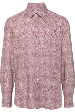 corneliani Camisa con motivo geométrico
