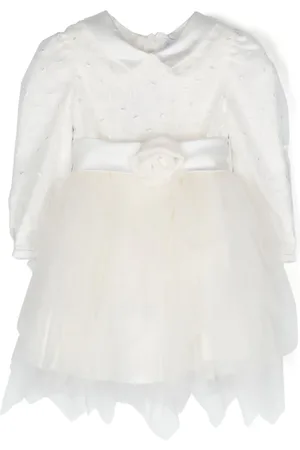 MONNALISA Vestido con apliques florales