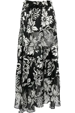 SACAI Falda midi con estampado floral
