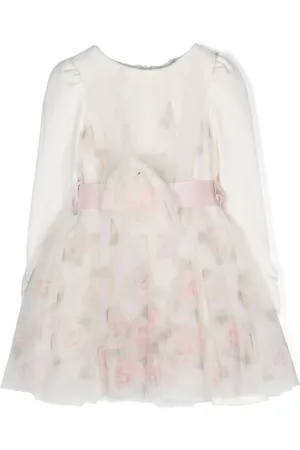 MONNALISA Vestido con apliques florales