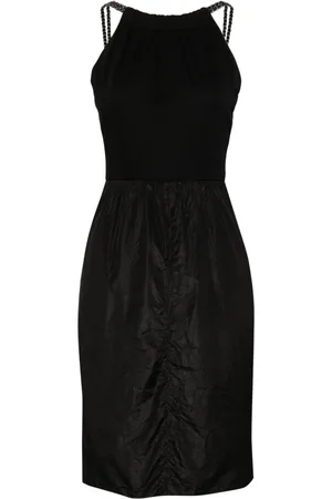 CHANEL Vestido corto con cuello halter 2000